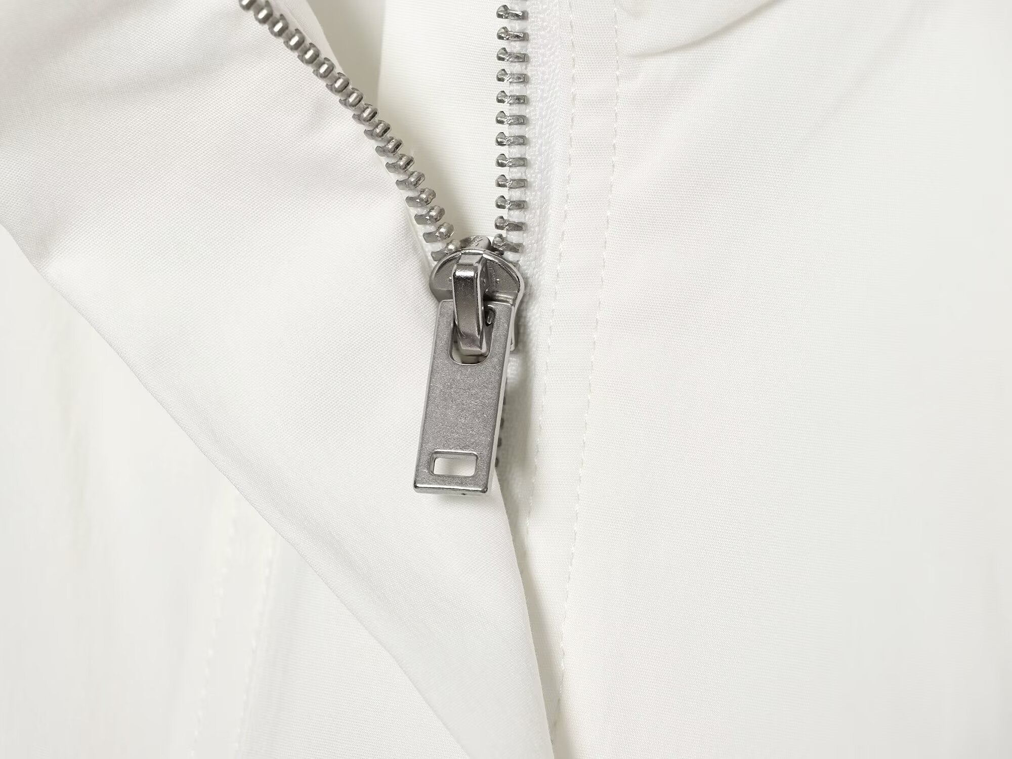 Women's Stand Collar Button Zipper Short Coat
