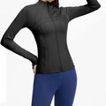L Women's New Autumn and Winter Stitching Fitness Breathable Elastic Pocket Running Yoga Clothes Jacket