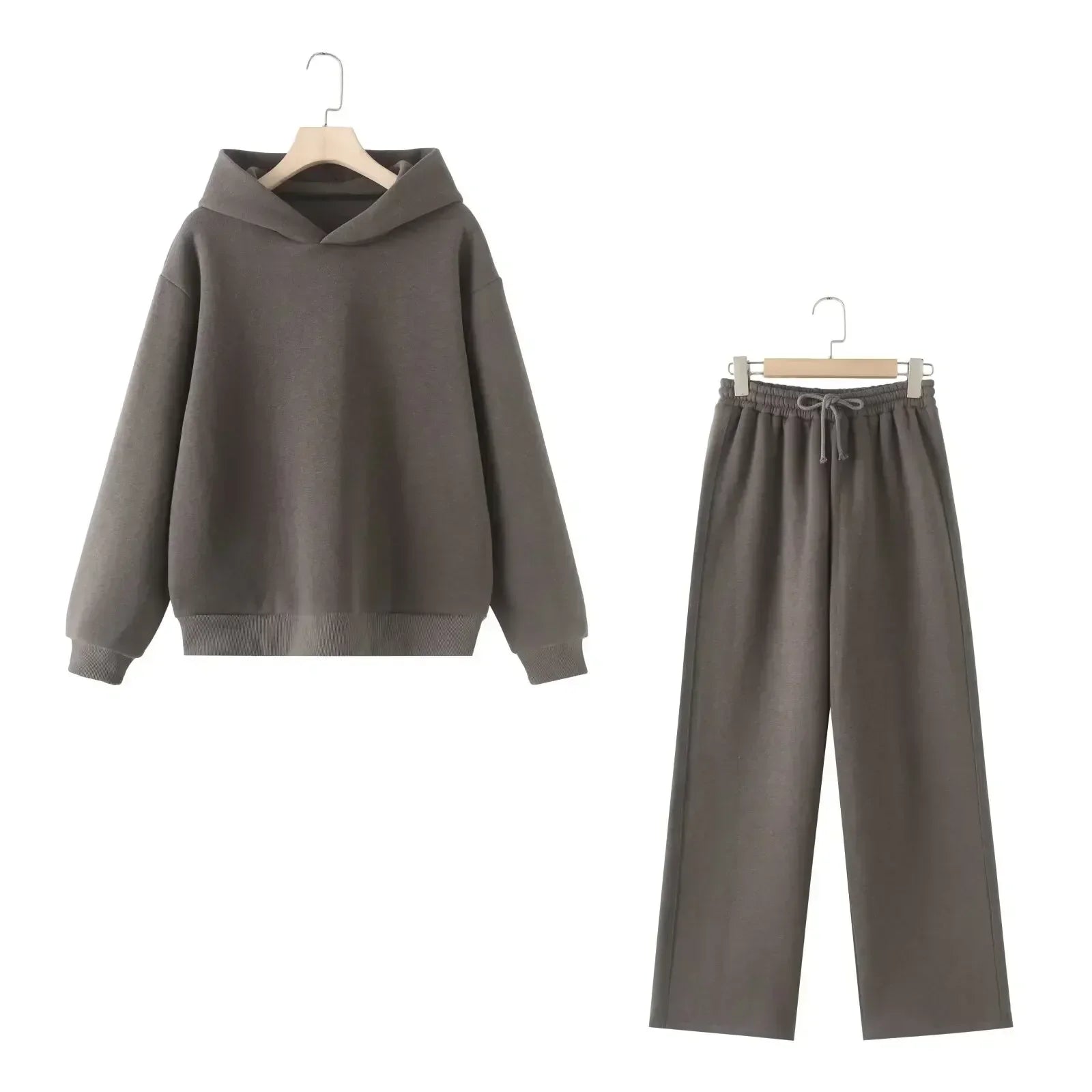 Women's New Fashion Loose Side Pocket Solid Casual Versatile Sweatshirts Vintage Hoodie Long Sleeve Women's Pullover Chic Top