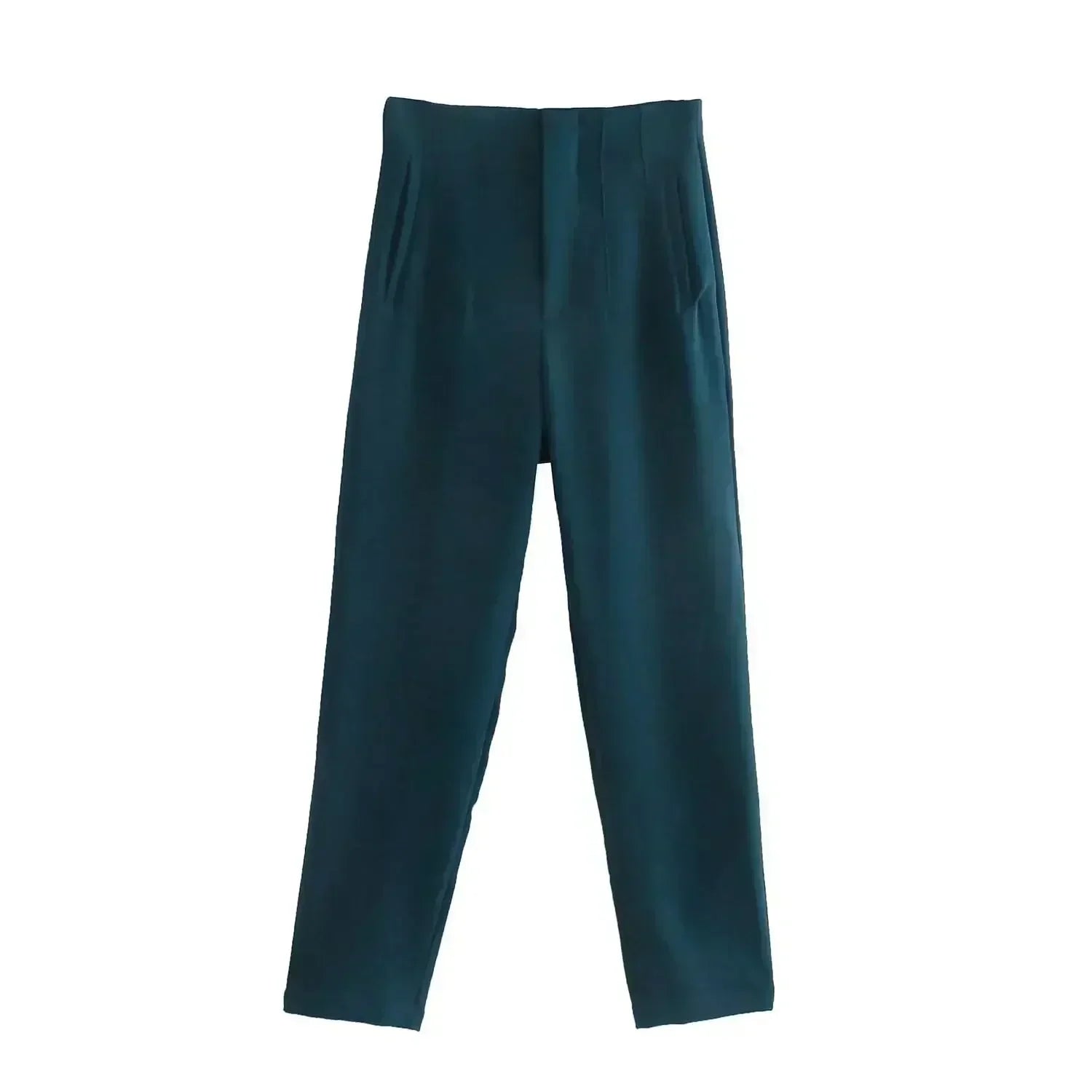 Woman Pants 2023 Chic Fashion Office Wear Pants For Women Vintage High Waist Zipper Fly Female Ankle Trousers Mujer