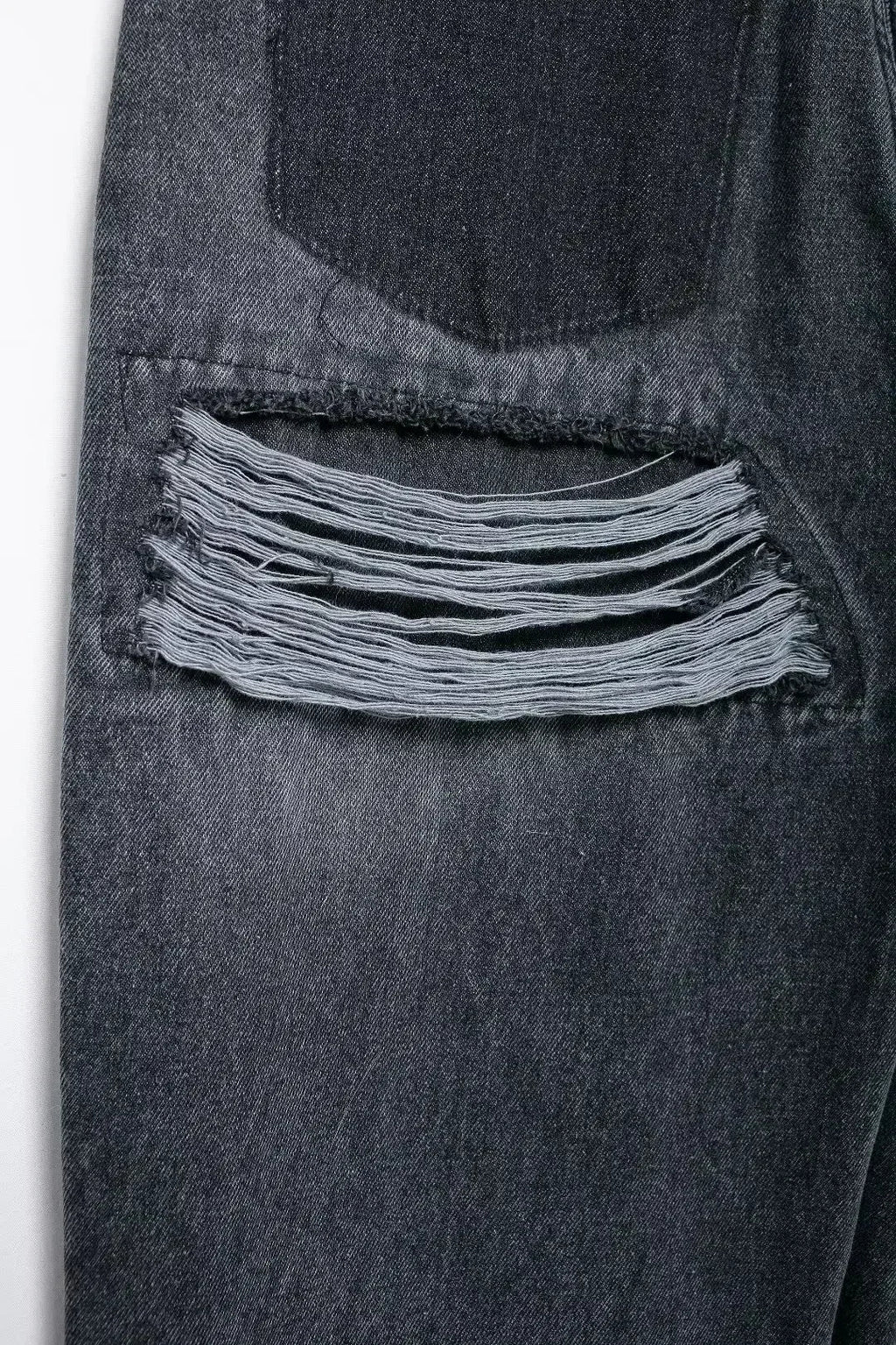 Women's 2024 New Fashion Hole Decoration Loose Side Pocket Casual Jeans Retro High Waist Zipper Women's Denim Pants Mujer