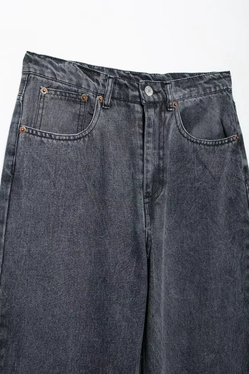 Women's 2024 New Fashion Hole Decoration Loose Side Pocket Casual Jeans Retro High Waist Zipper Women's Denim Pants Mujer