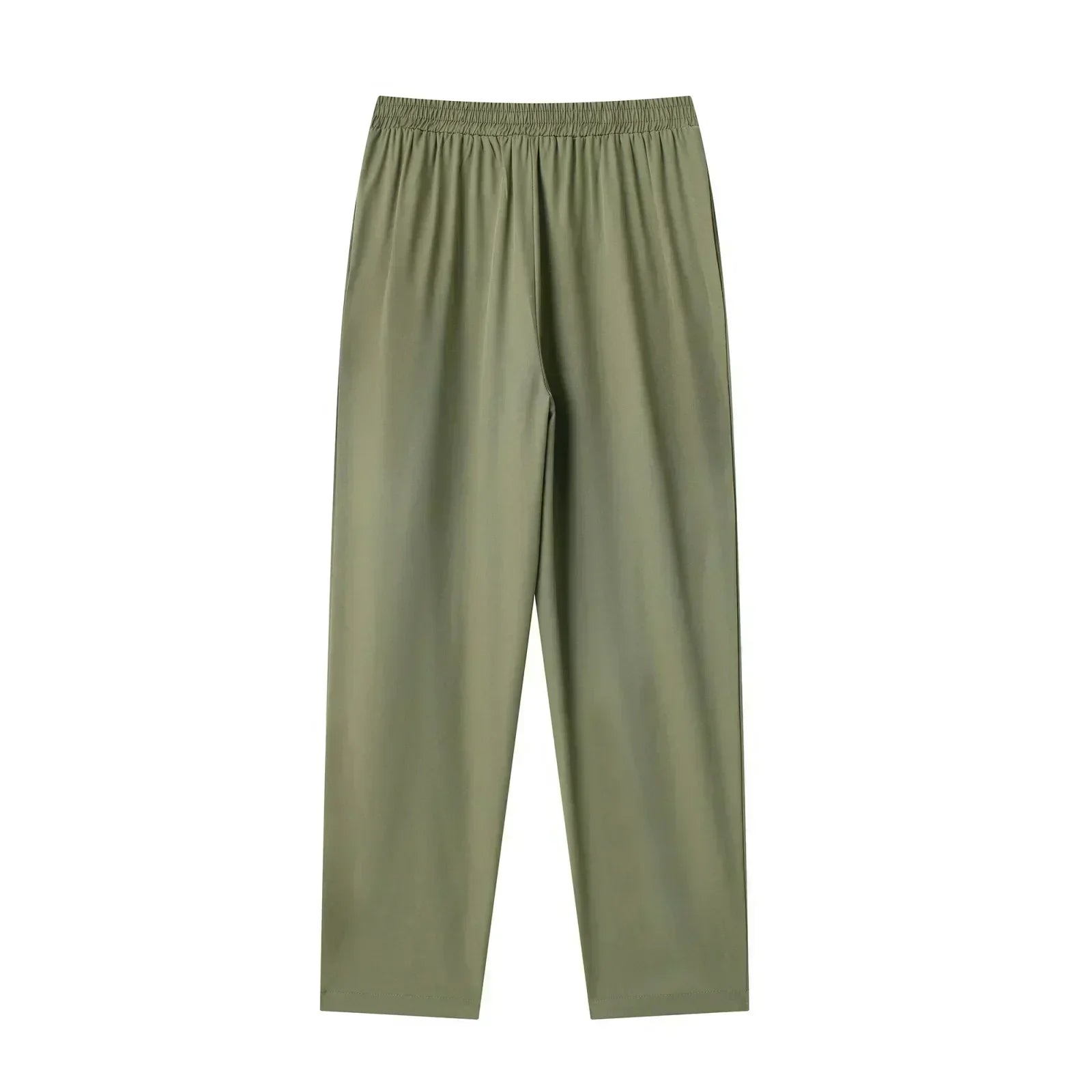 Women's New Chic Fashion Side Pocket Decoration Casual Pants Vintage High Elastic Waist Drawstring Women's Ankle Pants