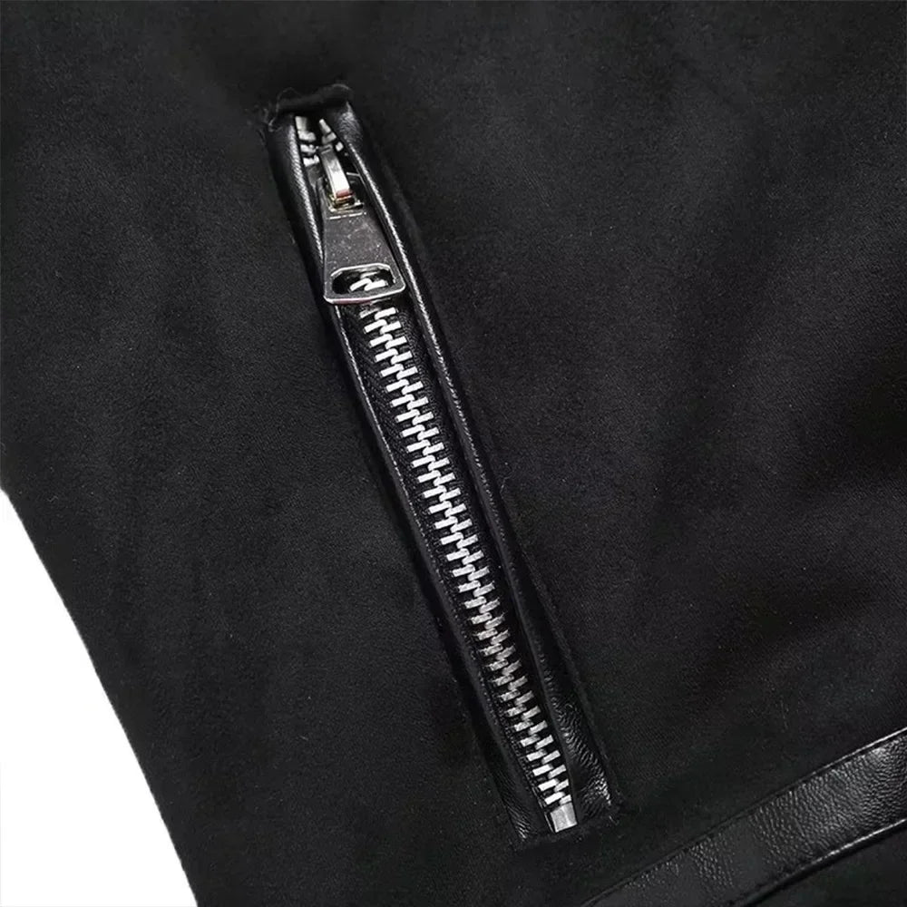 Women's 2023 Fashion Thick Winter Warm Loose Fur All-in-One Jacket Retro Long Sleeve Zipper Female Outerwear Chic Top Muje