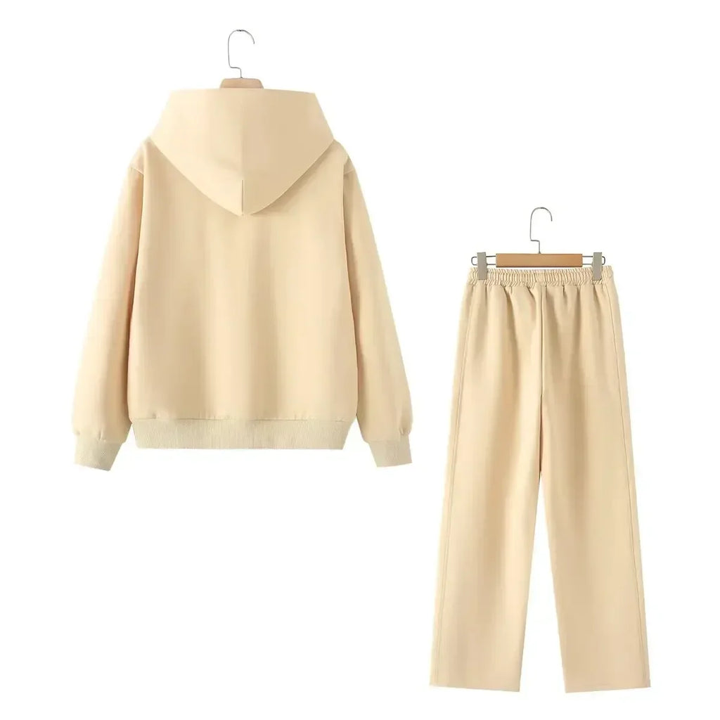 Women's New Fashion Loose Side Pocket Solid Casual Versatile Sweatshirts Vintage Hoodie Long Sleeve Women's Pullover Chic Top
