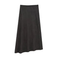 Women's new Chic fashion multi-color slim casual satin texture asymmetric MIDI skirt retro elastic waist women's skirt Mujer