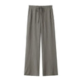 Women's new Chic Fashion loose side pocket pants casual versatile textured pants retro high waisted lace up women's pants