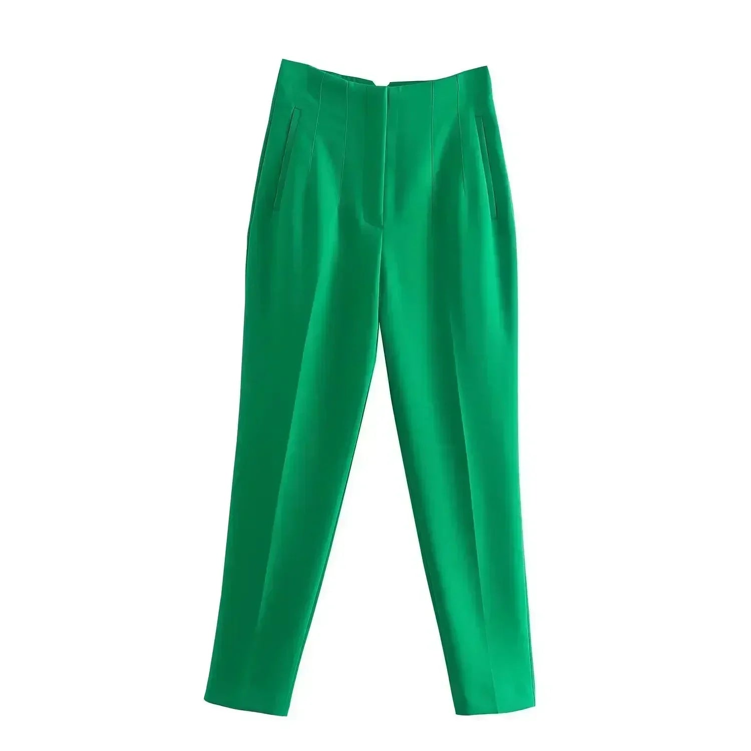 Woman Pants 2023 Chic Fashion Office Wear Pants For Women Vintage High Waist Zipper Fly Female Ankle Trousers Mujer