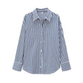 Women's 2024 New Fashion Loose Basic Style Casual Poplin Shirt Retro Long Sleeve Button up Women's Shirt Unique Top