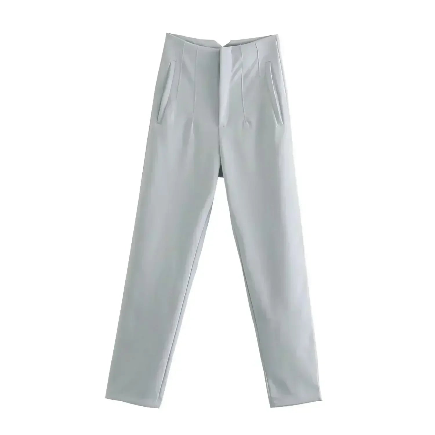 Woman Pants 2023 Chic Fashion Office Wear Pants For Women Vintage High Waist Zipper Fly Female Ankle Trousers Mujer