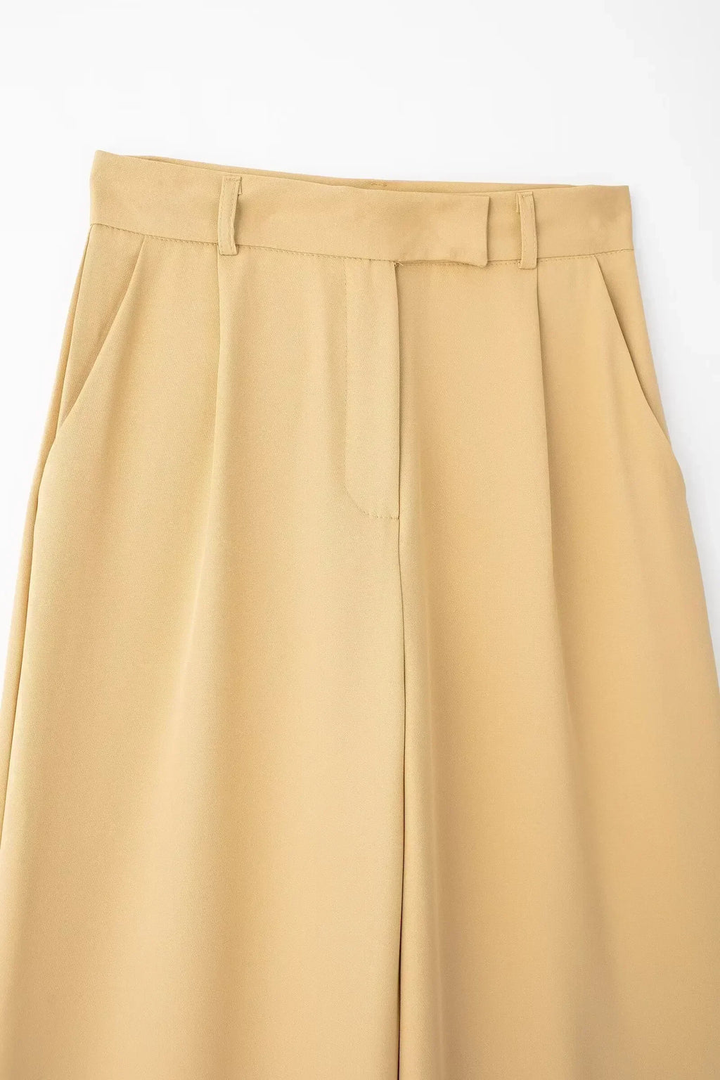 Women's 2024 New Fashion Multicolor Loose Side Pocket Casual Pleated Wide Leg Pants Retro High Waist Zipper Women's Pants