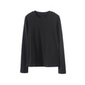 Women's new fashion casual versatile cotton O Neck long sleeved T-shirt