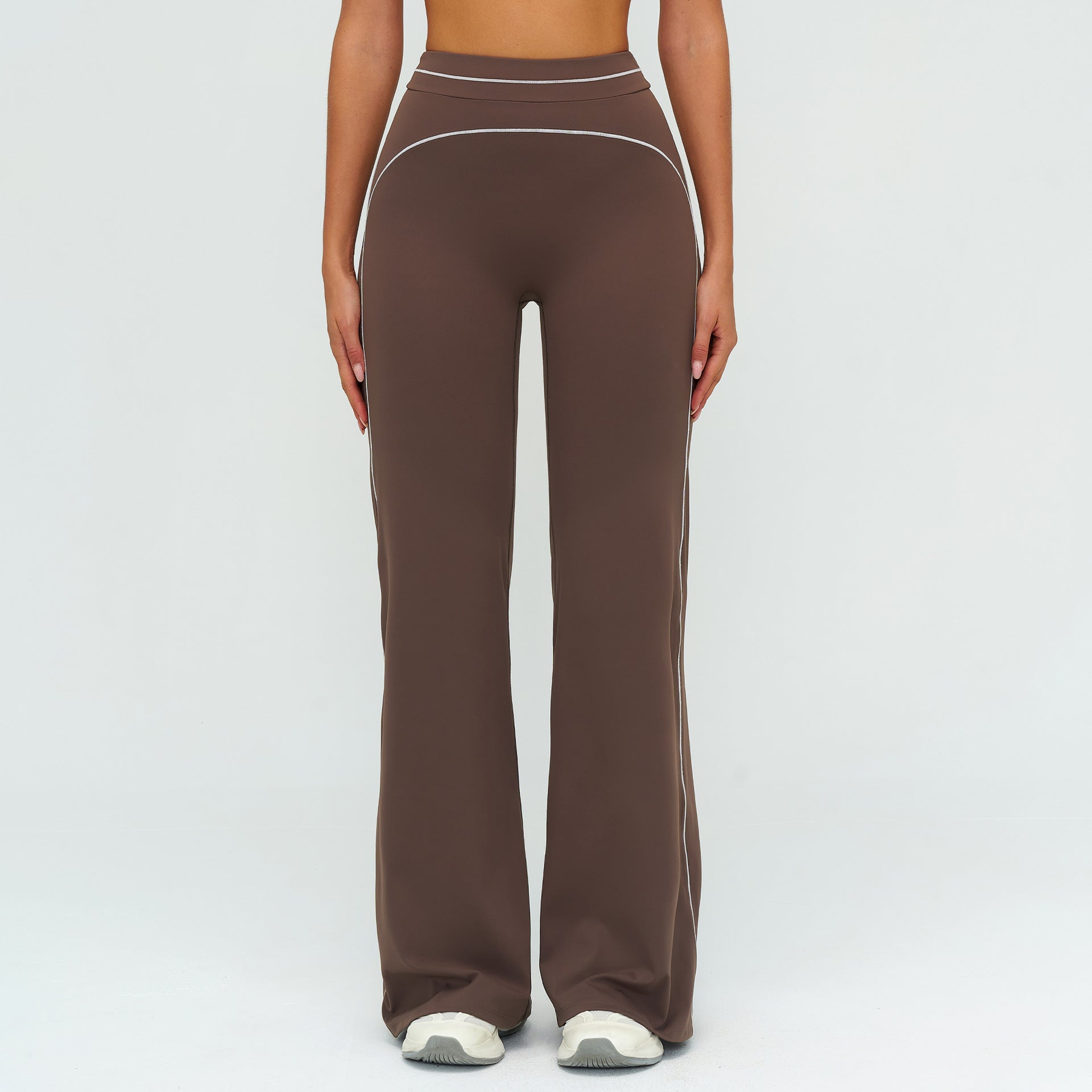 Women's new sanding wide-leg pants high waist contrast yoga pants
