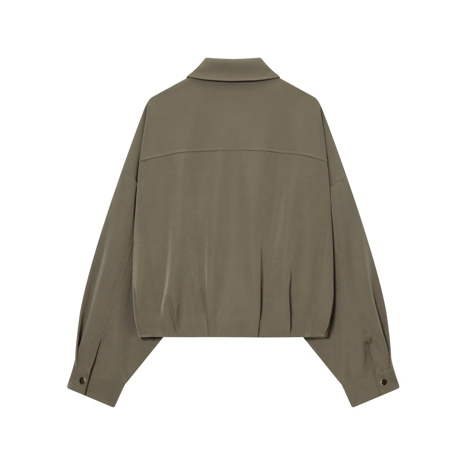 Women's new pleated hem loose pilot jacket Coat