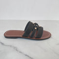 Women's New Fashion Joker Leather Lace Breathable Casual Round-headed Flat Sandals