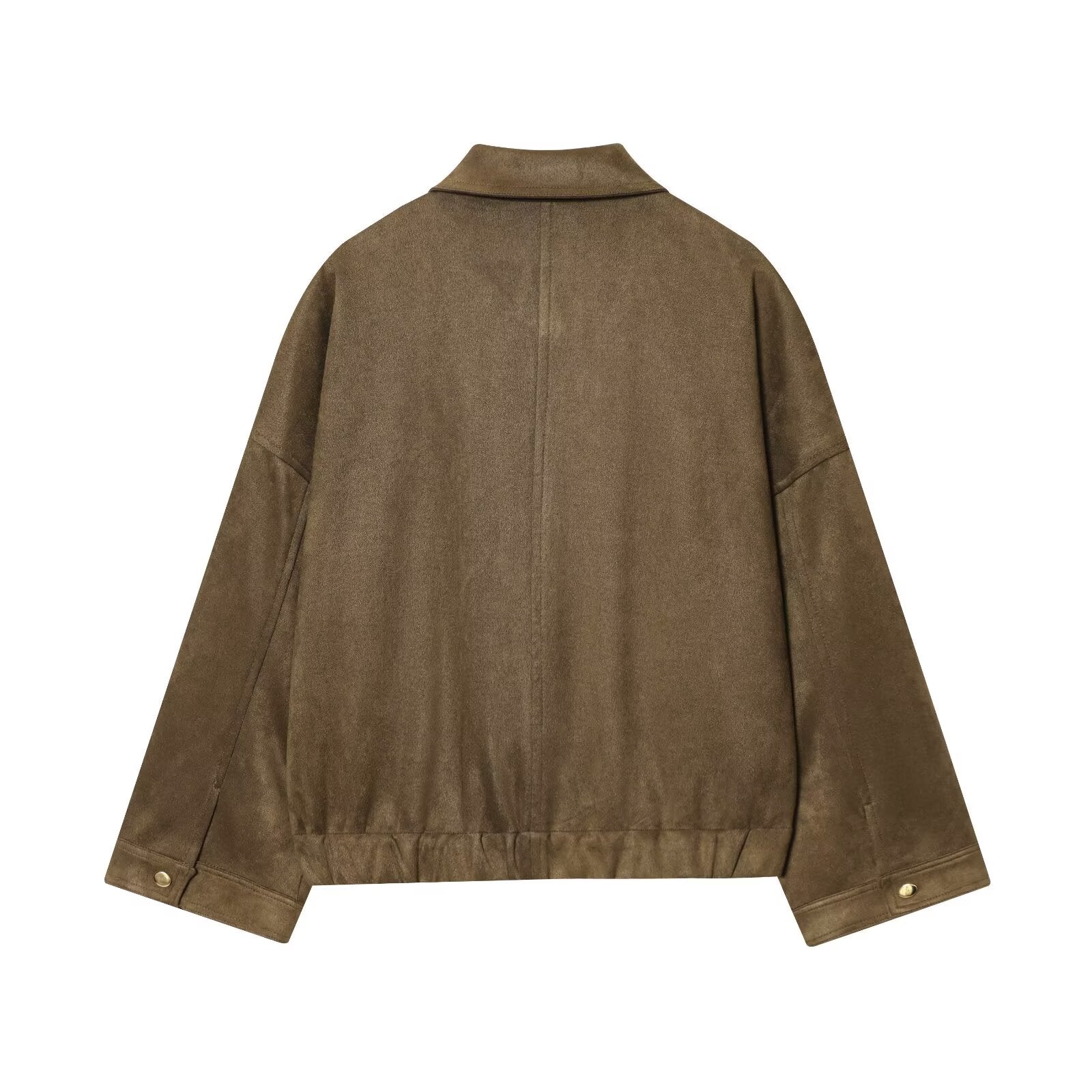 Women's new fashion suede texture effect lapel jacket Coat