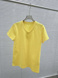 Women's new embroidered short-sleeved casual slim T-shirt