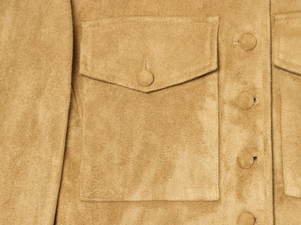 Women's suede textured leather bag buckle jacket Coat