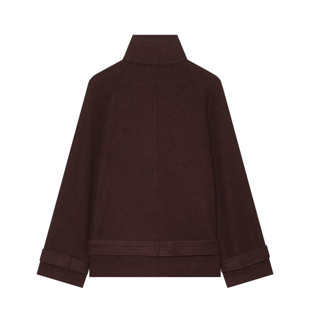 Women's with Belt casual oversized felt Coat