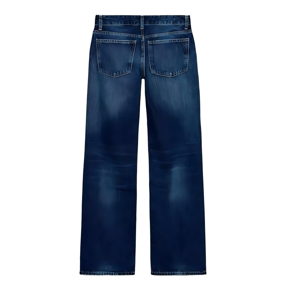 suit Women's 2 pieces short sleeved denim shirt+low waist wide leg jeans