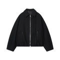 Women's casual lapel zipper pilot jacket Coat