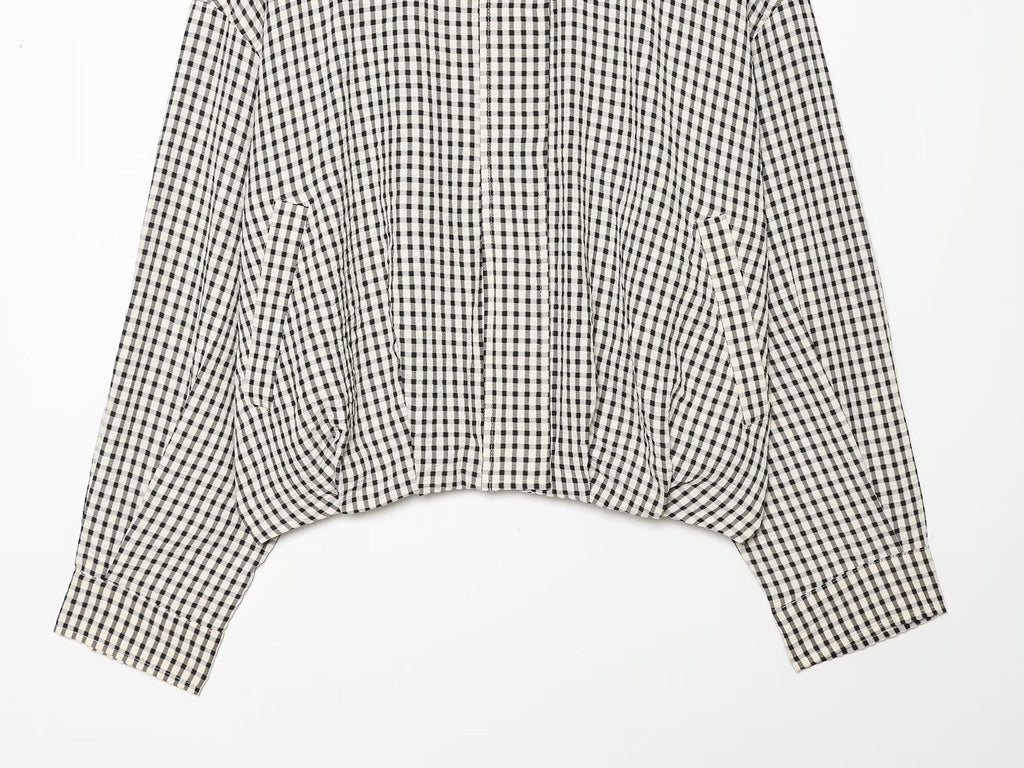 Women's casual plaid pilot jacket Coat
