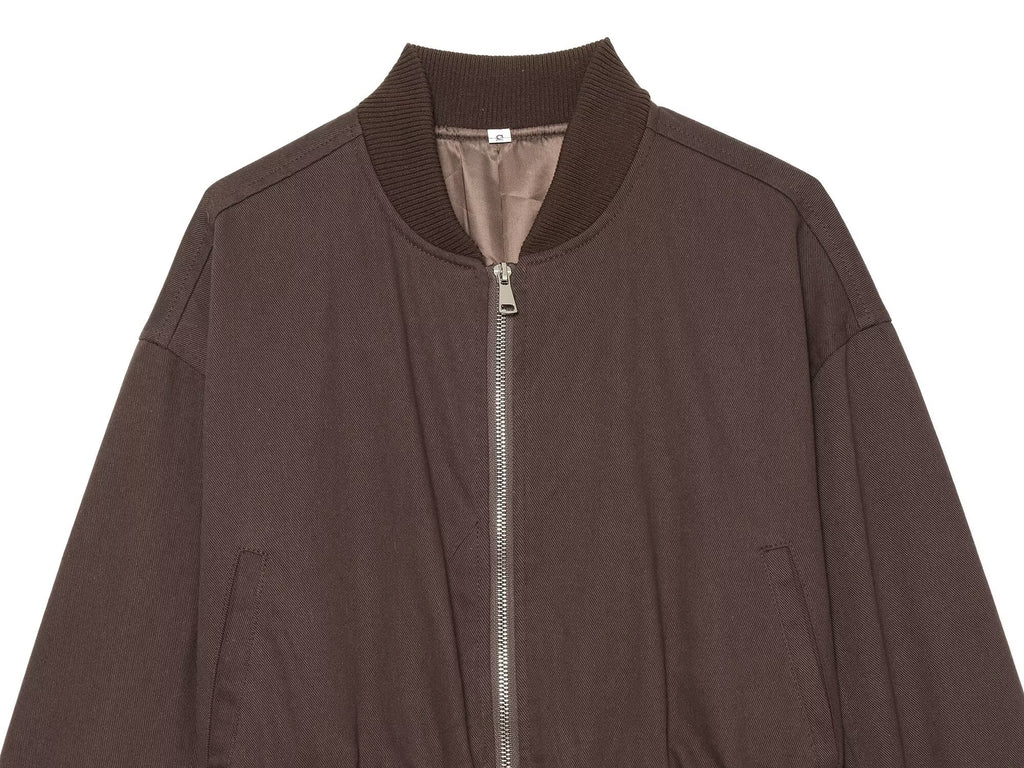 Women's short standing collar pilot jacket