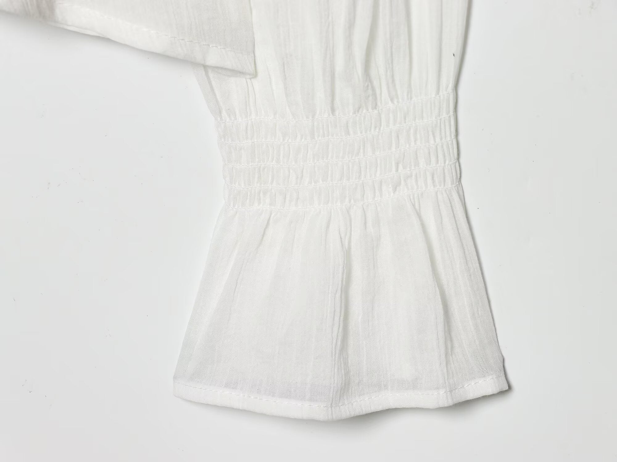 Women's layered decorative embroidered chiffon shirt