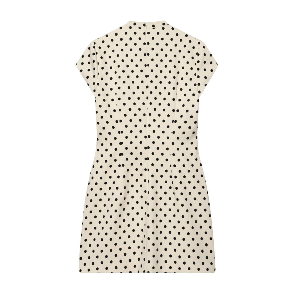 Women's bow decoration slim mini dress