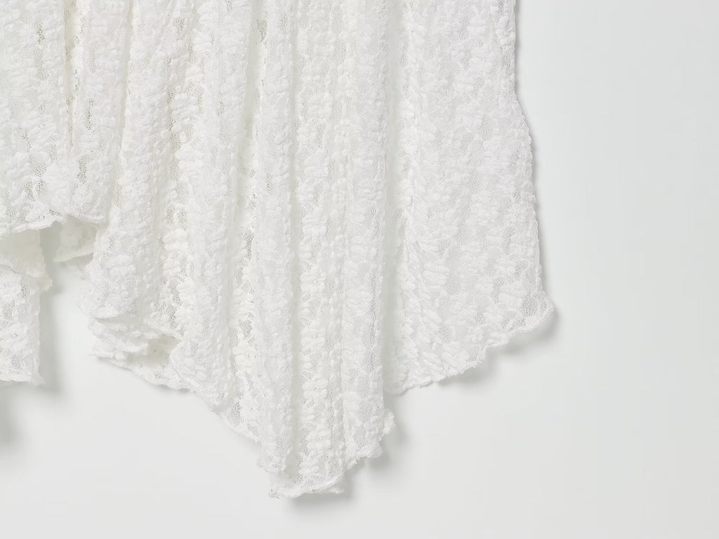 Women's lace decoration sleeveless MIDI dress