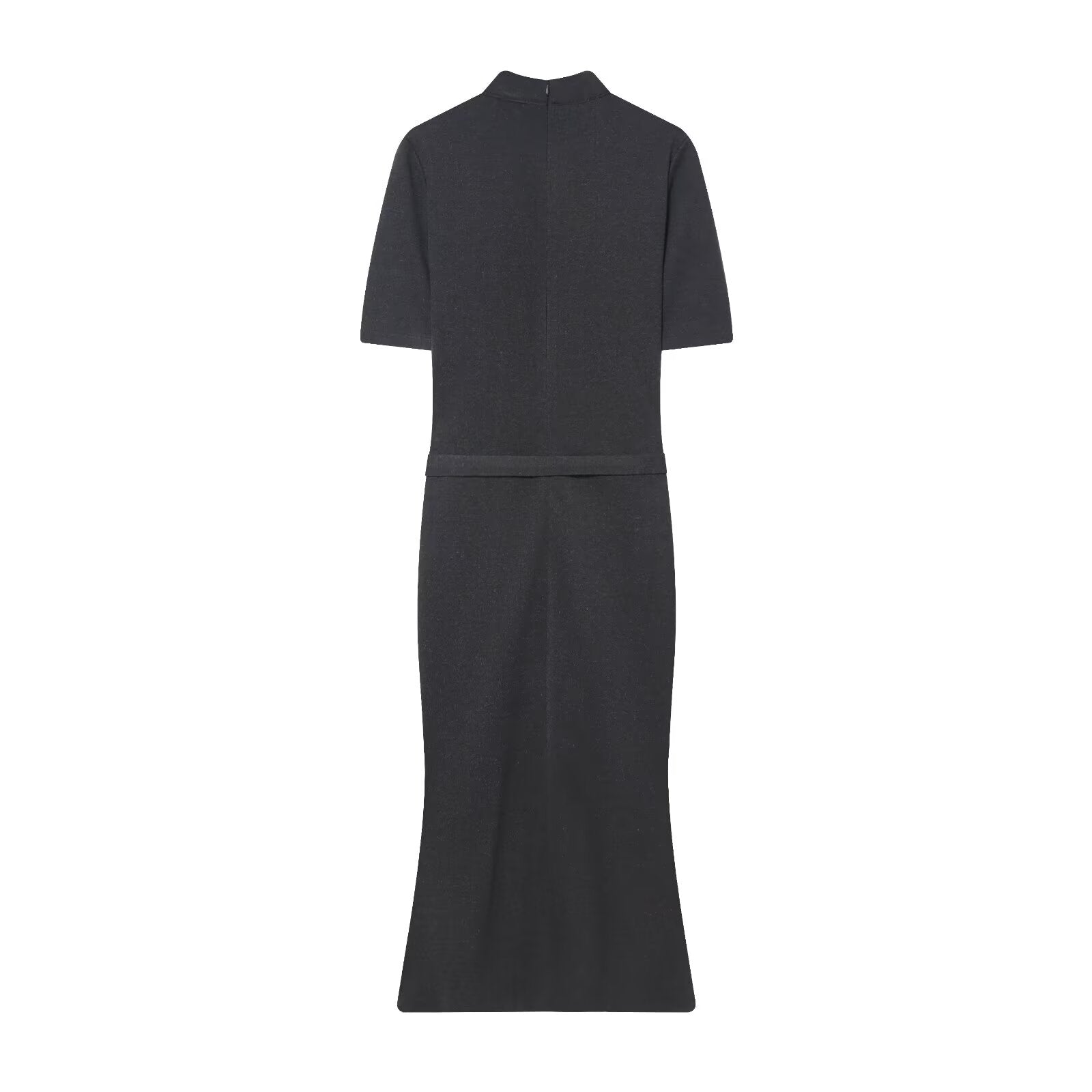 Women's With Belt Soft Texture Short Sleeve Dress