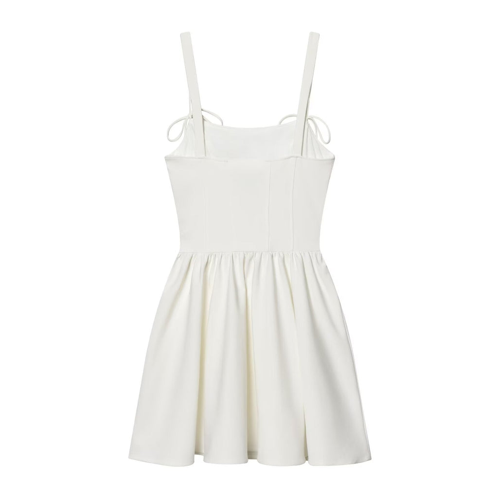 Women's tight corset style fluffy dress