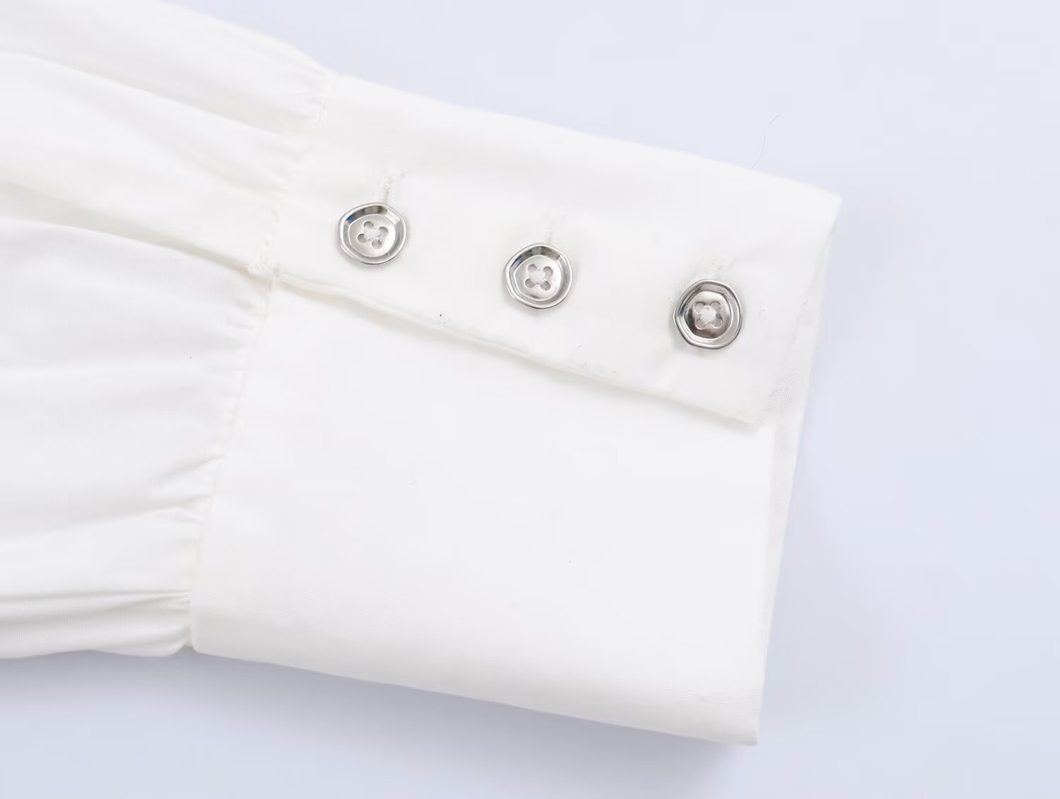 Women's Lapel beaded Decorative poplin shirt