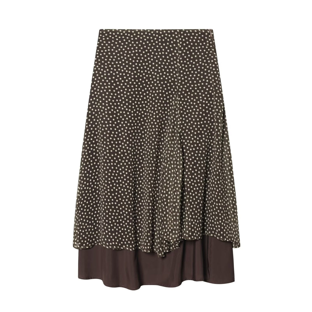 Women's 2026 new polka dot asymmetric skirt