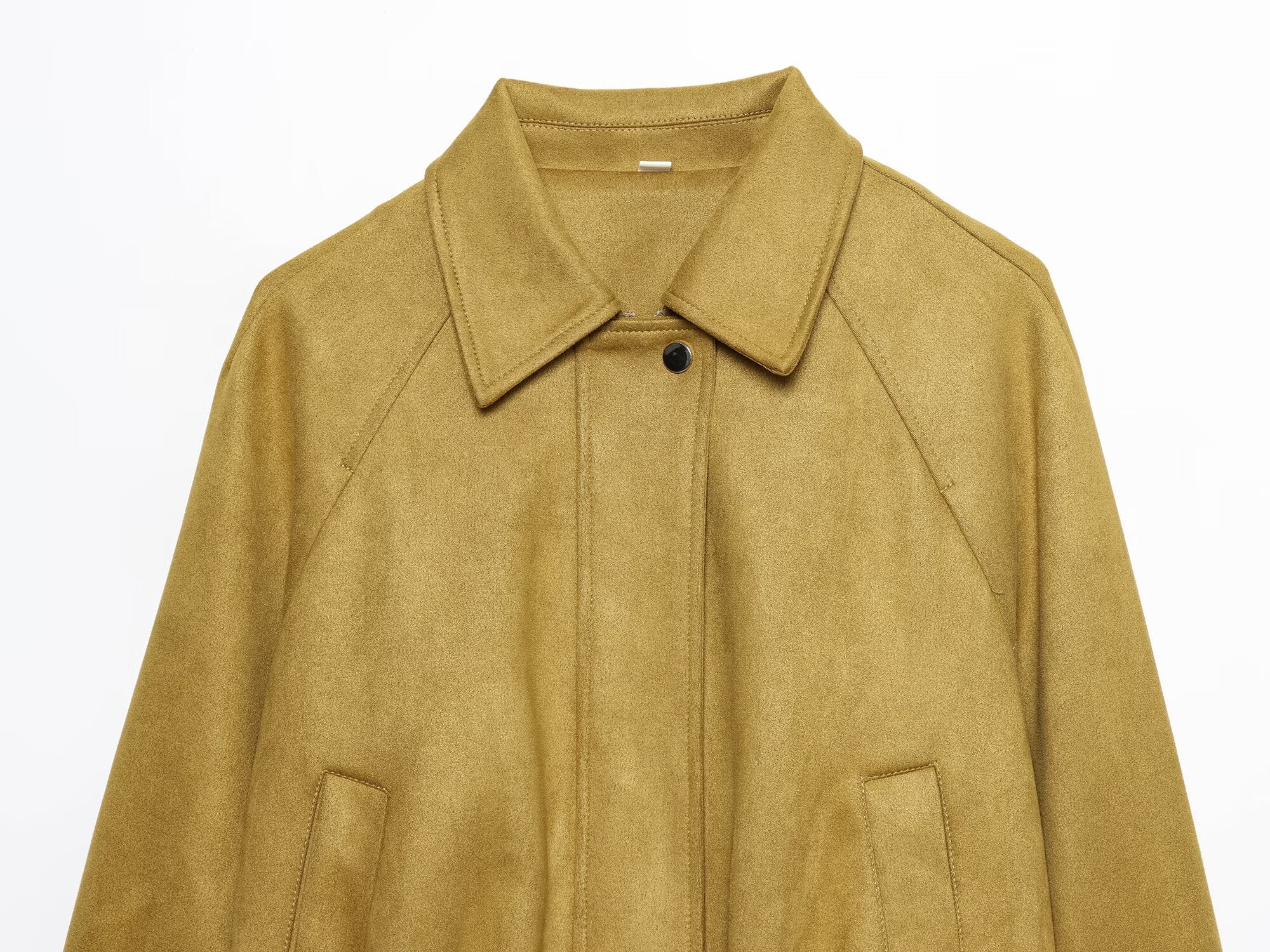 Women's suede effect short pilot jacket Coat