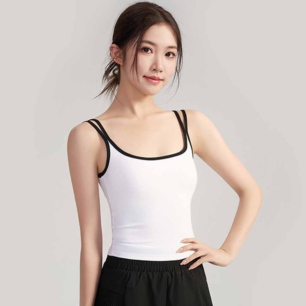 Women's new U-neck integrated shock-proof running underwear sports vest