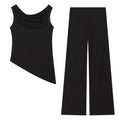 suit Women's 2 pieces vacation style asymmetrical top+Pants