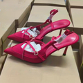 2026 women's new pointy cross-hollowed high-heeled shoes