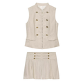 suit Women's 2 pieces rope knot decoration slim vest+shorts