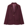 Women's 2025 new with shoulder pads slim suit jacket+Pants suit