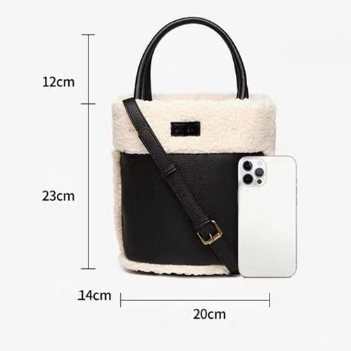 New plush bucket bag camera bag postman bag
