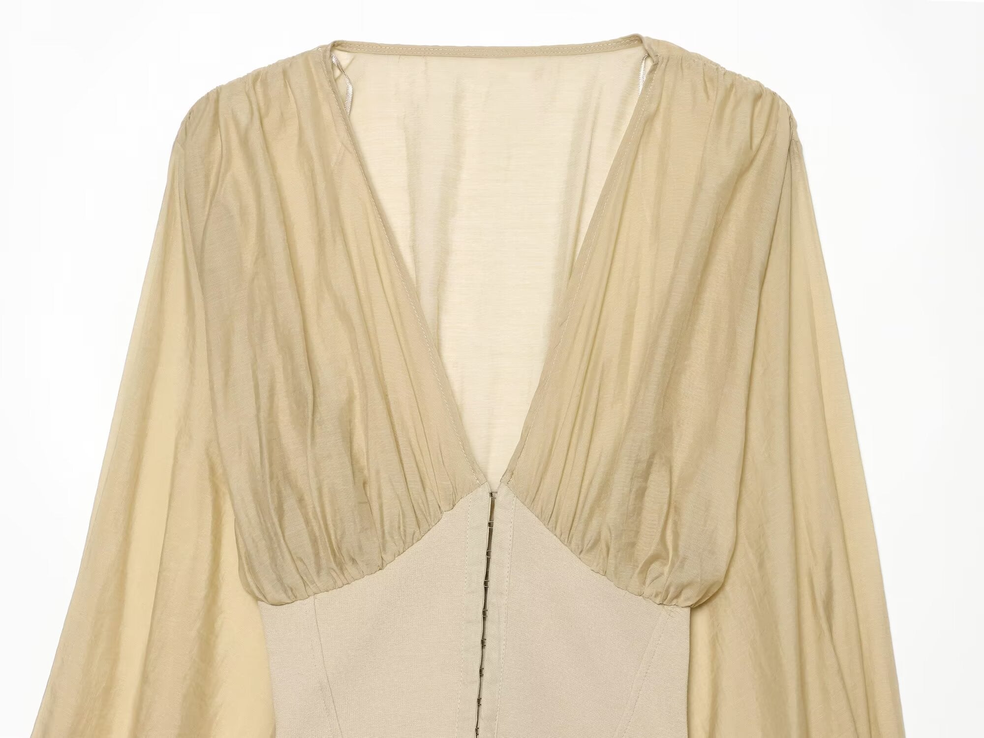 Women's slim spliced waistband top