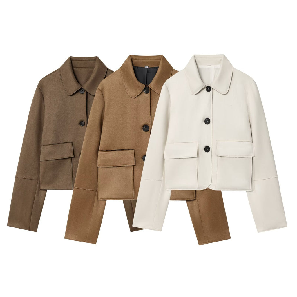 Women's 2025 new fashion anti suede effect short jacket Coat