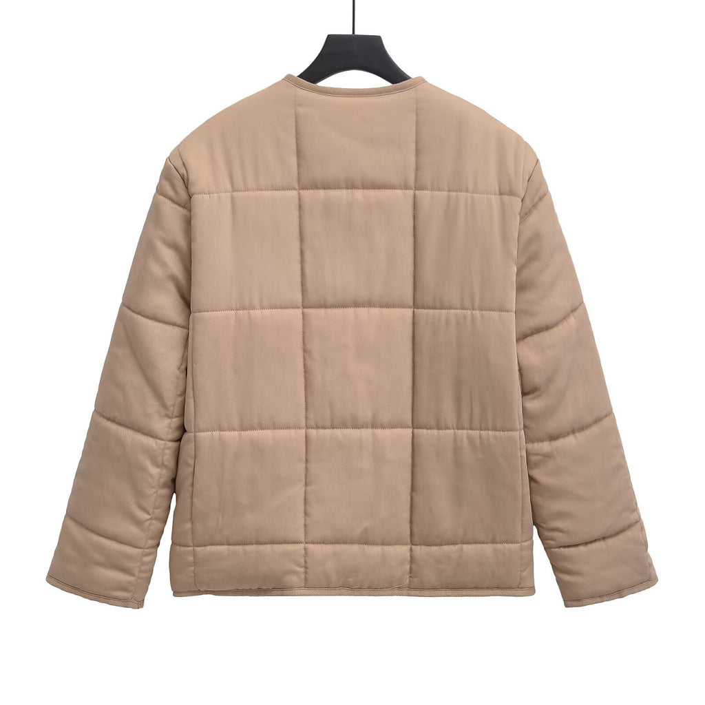 Women's loose new O Neck long sleeved cotton Coat