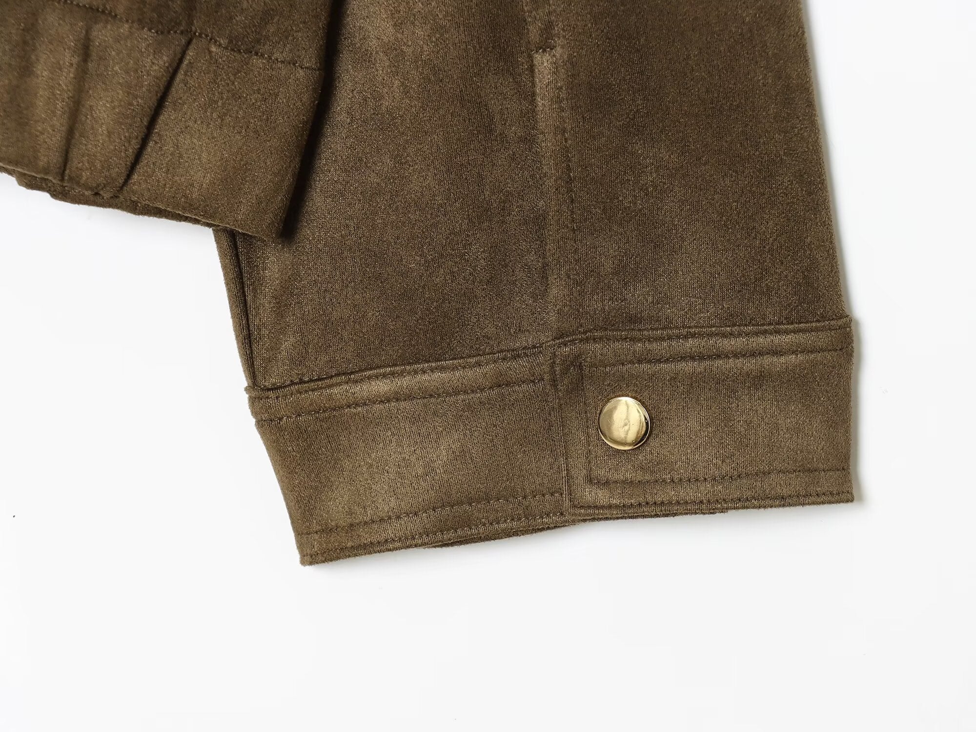 Women's new fashion suede texture effect lapel jacket Coat