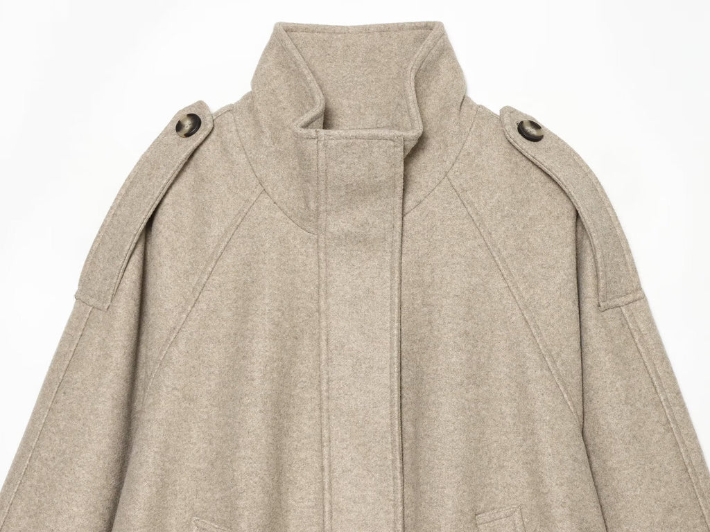 Women's Strapped Design Pilot Jacket Coat