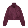 Women's Anti suede effect short stand collar Coat