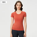 Ladies New T-shirt Running Fitness Shirt Slim Breathable Yoga Short Sleeve