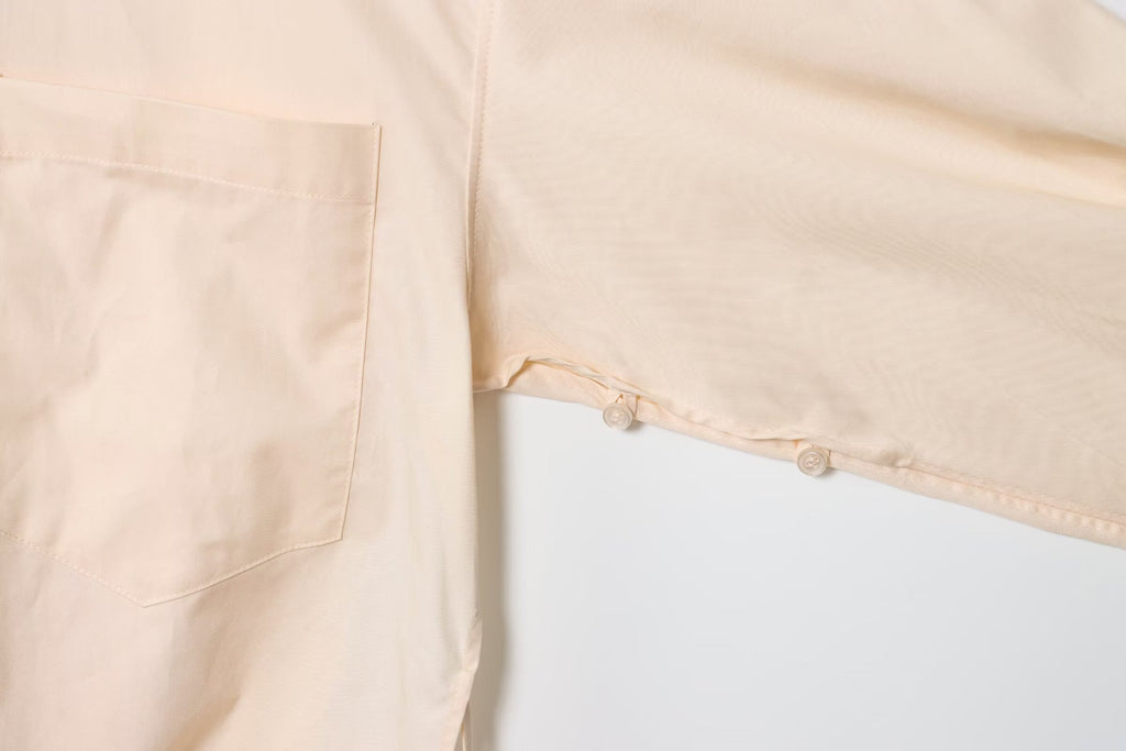 Women's new Fashion Lace up decoration loose Button-up shirt