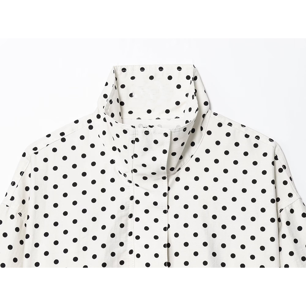 suit Women's 2 pieces polka dot Bubble gauze Coat + Shorts